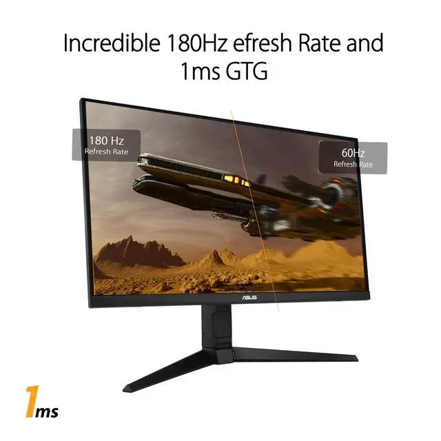 Alt view image 3 of 4 - TUF Gaming 27 1080P Monitor (VG279QL3A) - Full HD, 180Hz, 1ms, Fast IPS, Extreme Low Motion Blur, FreeSync Premium, G-SYNC Compatible, Speakers, DisplayPort, Height Adjustable