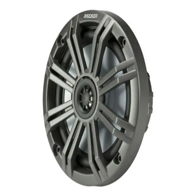 Alt view image 2 of 4 - KM65 6.5-Inch (165mm) Marine Coaxial Speakers with 3/4-Inch (20mm) Tweeters, 4-Ohm, Charcoal and White Grilles