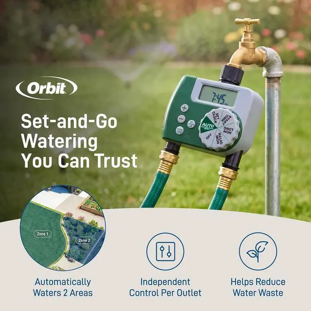Alt view image 3 of 6 - Programmable Hose Faucet Timer, (2-Outlet 2-Pack)