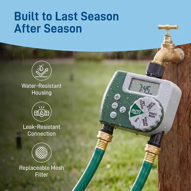 Alt view image 6 of 6 - Programmable Hose Faucet Timer, (2-Outlet 2-Pack)