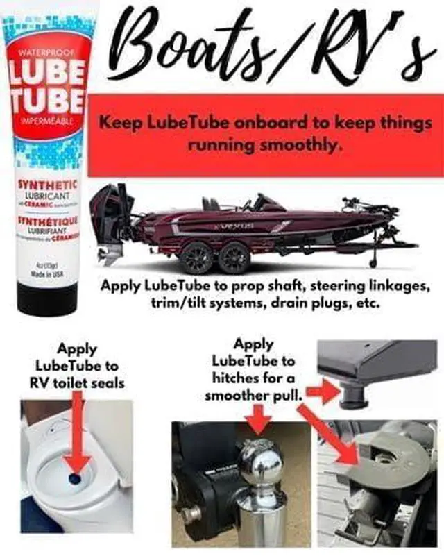 Alt view image 6 of 6 - LubeTube 4oz O-Ring Grease (12-Pack) Stops Leaks on Pump & Filter Seals Non-Sticky Synthetic Grease for Pool Equipment, Plumbing, RV & Marine PFAS-Free, Food-Grade, Made in USA