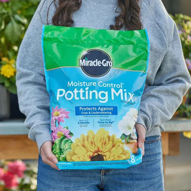 Alt view image 3 of 6 - Moisture Control Potting Mix - Plant Soil For Container Plants, Protects against Over- and Under-Watering, 8 qt. (3-Pack)