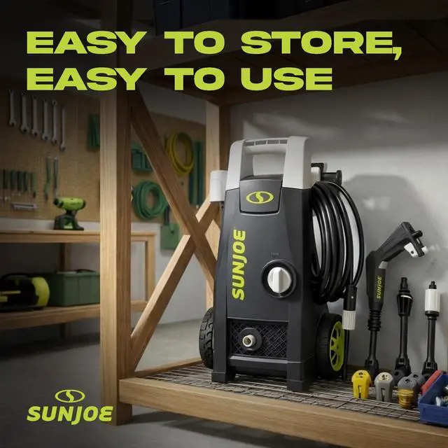 Alt view image 6 of 6 - Electric Pressure Washer with 11-Amp Motor and 1.1 GPM, SPX1000 - Portable Water Cleaner with Adjustable Spray Wand for Car, Garden, and Patio Washing and Cleaning