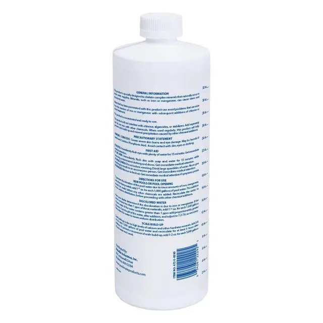 Alt view image 3 of 6 - 1-Quart 4-Pack Premium Metal Out Stain and Mineral Inhibitor, Pool Metal Remover, Stain Remover, Made in USA