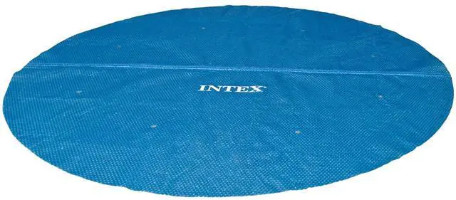 Main image of 28015E Solar Pool Cover: for 18ft Round Easy Set and Metal Frame Pools Insulates Pool Water Reduces Water Evaporation Keeps Debris Out Reduces Chemical Consumption