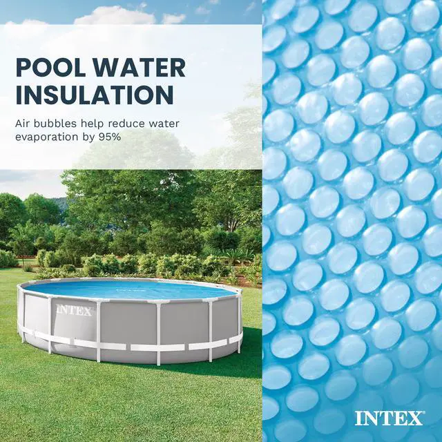 Alt view image 4 of 6 - 28015E Solar Pool Cover: for 18ft Round Easy Set and Metal Frame Pools Insulates Pool Water Reduces Water Evaporation Keeps Debris Out Reduces Chemical Consumption