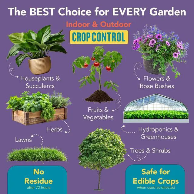 Alt view image 6 of 6 - Crop Control Super Concentrate All-in-One Natural Pesticide, Fungicide, Miticide, Insecticide, Help Defeat Spider Mites, Powdery Mildew, Botrytis, Mold, and More on Plants 16 OZ