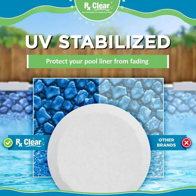 Alt view image 5 of 6 - 1" Inch Chlorine Tabs | 15 Pounds | Use Tablets as Bactericide, Algaecide, & Disinfectant in Swimming Pools | Stabilized, Long Lasting, Slow Dissolving, & UV Protected