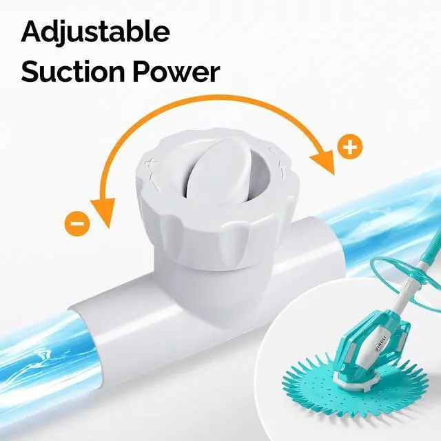 Alt view image 6 of 6 - Pool Vacuum Cleaner Automatic Sweeper Swimming Pool Creepy Crawler Vacuum with 33FT Hoses (Shining Blue)