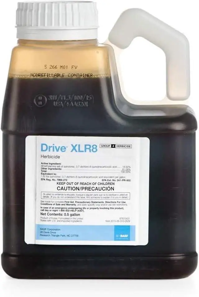 Alt view image 4 of 4 - Drive XLR8 Crabgrass Killer for Lawn & Turf, Post Emergent Grassy & Broadleaf Weed Control, Active Ingredient Quinclorac, 30 Day Residual, Herbicide, Concentrate 64 Ounce