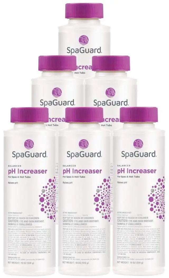 Main image of pH Increaser, 18 oz, Pack of 6, pH Raiser for Spas & Hot Tubs, Protects Equipment from Corrosion, Balances Water