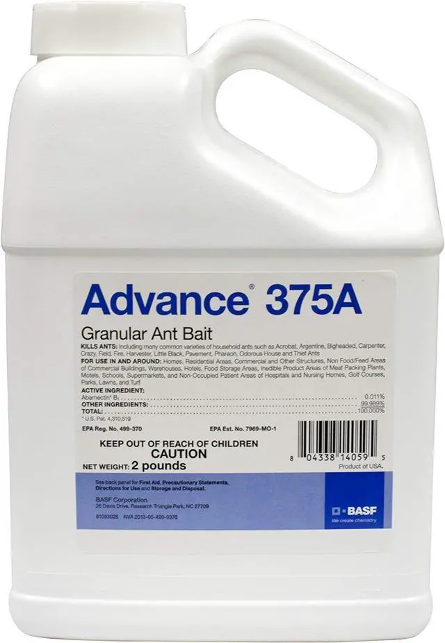 Main image of Advance 375A Granular Ant Bait, Indoor or Outdoor, Kills Fire, Odorous House, Carpenter, Little Black and Argentine Ants, Ready to Use, 2 lb