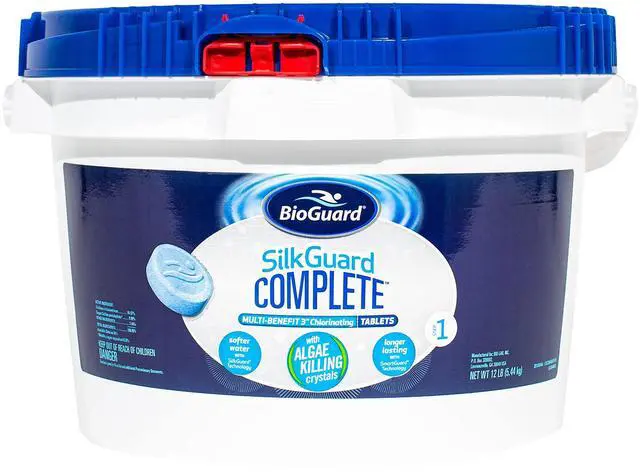 Main image of SilkGuard Complete 3 Chlorinating Tablets, 12 lb, Chlorine Tablets for Sanitizing Swimming Pools