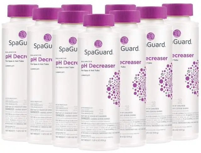 Main image of pH Decreaser, 22 oz, Pack of 9, Protects Spa and Equipment, Prevents Cloudy Water Due to Improper pH, Balances Water