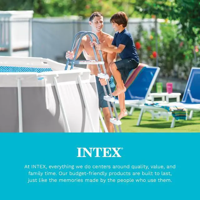 Alt view image 6 of 6 - Above Ground Steel Frame Swimming Pool Ladder for 42-in. Wall Height Pools