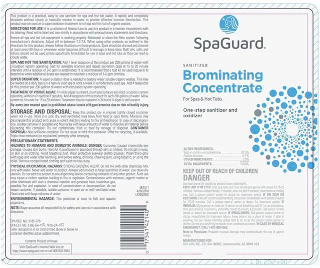 Alt view image 2 of 2 - Brominating Concentrate for Spas & Hot Tubs, 2 lb, Pack of 3, One-Step Sanitizer & Oxidizer, pH Neutral, Easy to Use, Fast-Dissolving Brominating Granules