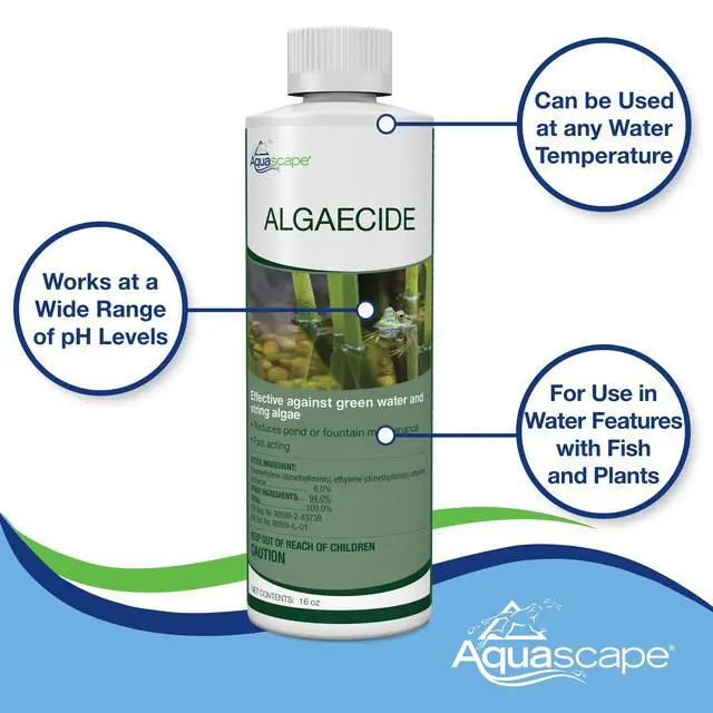 Alt view image 4 of 6 - 96026 Algaecide for Pond, Waterfall, and Water Features, 1-Gallon