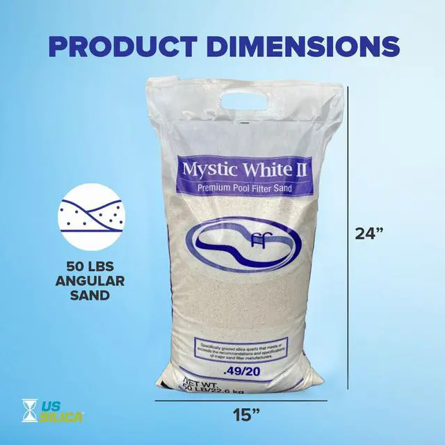 Alt view image 2 of 6 - U.S. Silica 2 Pack Sand for Above Ground and Inground Pool Filter Pumps, 50 Lb - Accessories and Supplies for Swimming Pool System Cleaning and Maintenance