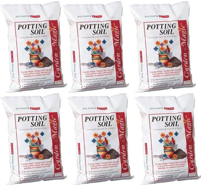 Main image of Michigan Peat General Purpose Potting Soil Mix for Indoor Outdoor Planter Container Plant Flower Gardening, 20 Pound Bag (6 Pack)