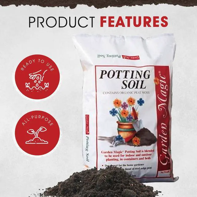Alt view image 3 of 6 - Michigan Peat General Purpose Potting Soil Mix for Indoor Outdoor Planter Container Plant Flower Gardening, 20 Pound Bag (6 Pack)
