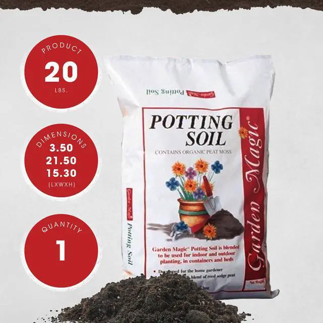 Alt view image 4 of 6 - Michigan Peat General Purpose Potting Soil Mix for Indoor Outdoor Planter Container Plant Flower Gardening, 20 Pound Bag (6 Pack)