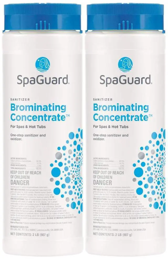 Main image of Brominating Concentrate for Spas & Hot Tubs, 14 oz, Pack of 2, One-Step Sanitizer & Oxidizer, pH Neutral, Easy to Use, Fast-Dissolving Brominating Granules