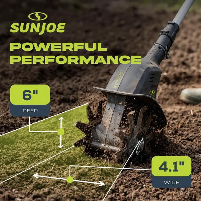 Alt view image 4 of 6 - Cordless Garden Tiller & Cultivator with Telescopic Pole, Auxiliary Handle & 6-Inch Steel Blades, 24V, Tool Only - Heavy-Duty Tilling Machine for Lawn, Yard, and Gardening Care, 24V-TLR-CT