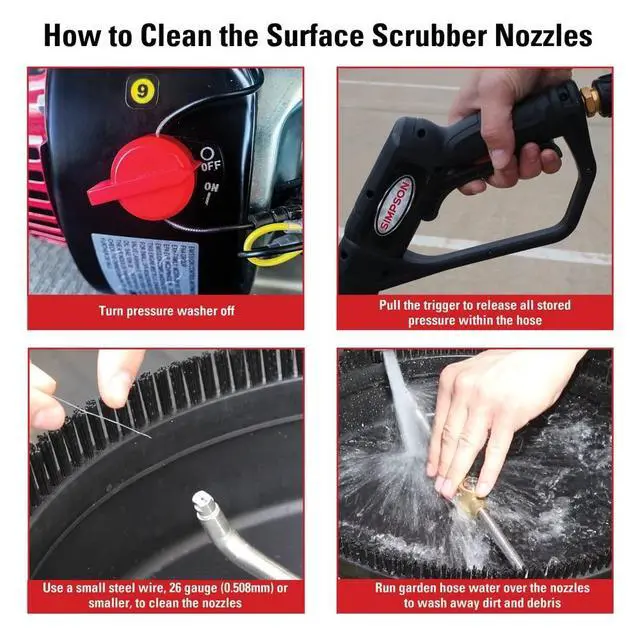 Alt view image 4 of 6 - Cleaning 80165 Universal 15" Steel Pressure Washer Surface Cleaner for Cold Water Machines, 1/4" Quick Connection, Recommended Min 2200 PSI up to Max of 3700 PSI, Black