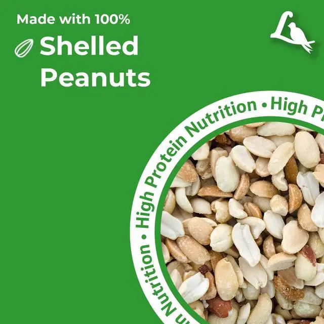Alt view image 4 of 6 - Peanut Pieces Wild Bird Seed - Shelled Peanuts Wild Bird Food for Outside Feeders - 30 lb (Pack of 2-15 lb Bags)