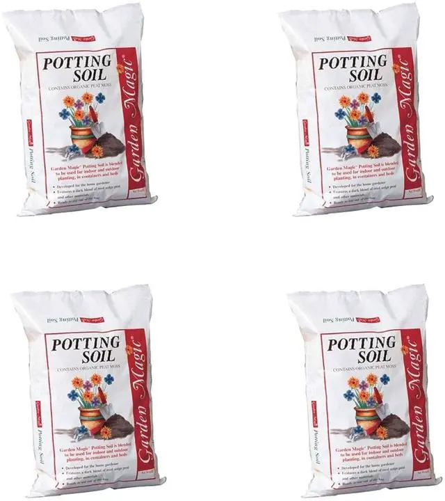 Main image of Michigan Peat Potting Soil Mix, General-Purpose Potting Soil for Indoor or Outdoor Container Gardening, 20-Pound Bag, 4 Pack
