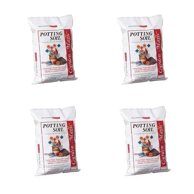 Alt view image 6 of 6 - Michigan Peat Potting Soil Mix, General-Purpose Potting Soil for Indoor or Outdoor Container Gardening, 20-Pound Bag, 4 Pack