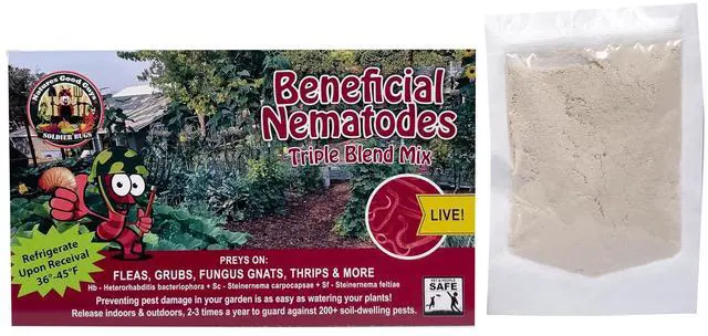 Main image of Beneficial Nematodes Triple Blend Pack HB+SC+SF - General Biological Pest Control (25 Million)