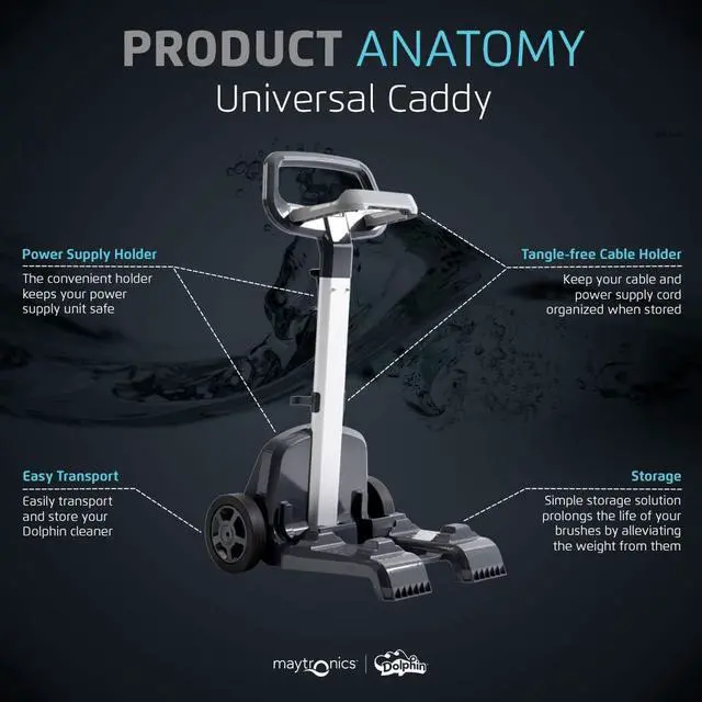 Alt view image 4 of 6 - Genuine Accessory Universal Caddy for Any Robotic Pool Vacuum Cleaner Easy to Transport and Store Your Year-Round