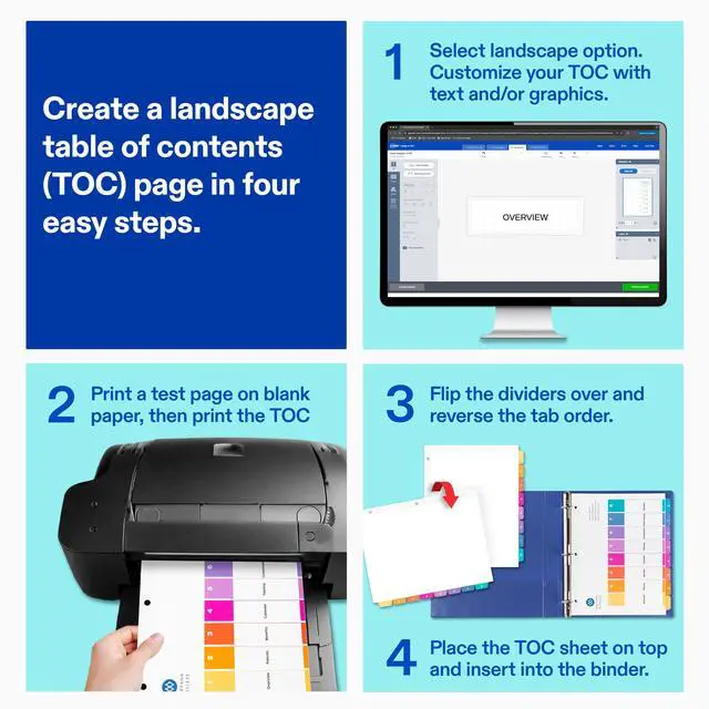 Alt view image 7 of 7 - Avery® A-Z Dividers, Ready Index®, Multicolor Tabs (3 Sets of 44225)