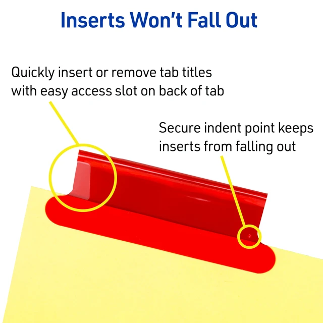 Alt view image 3 of 6 - Avery® Paper Dividers, Insertable Big Tab, 5-Tab, Multicolor, 6 Sets