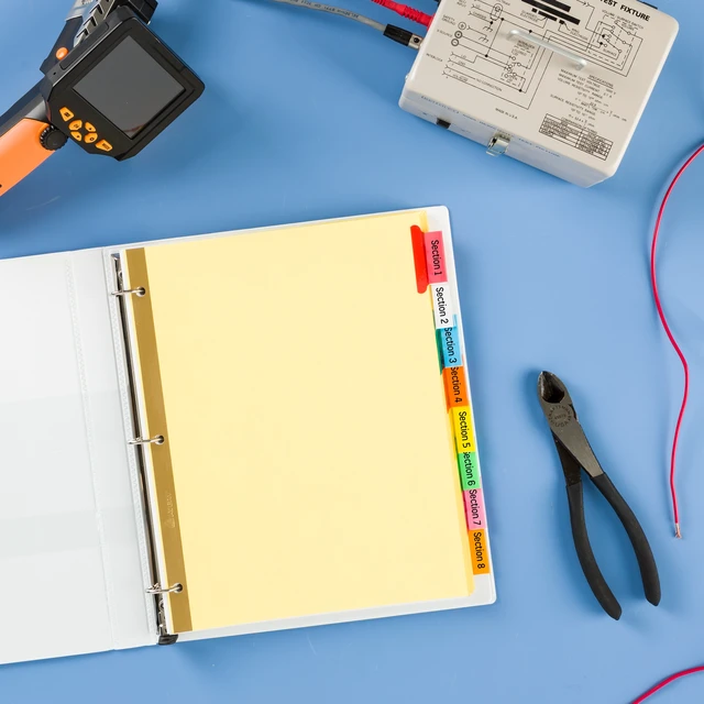 Alt view image 5 of 5 - Avery® Paper Dividers, Insertable Big Tab, 8-Tab, Multicolor, 6 Sets