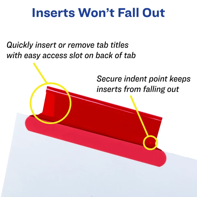 Alt view image 5 of 7 - Avery® Paper Dividers, Insertable Big Tab, 8-Tab, Color, 6 Sets