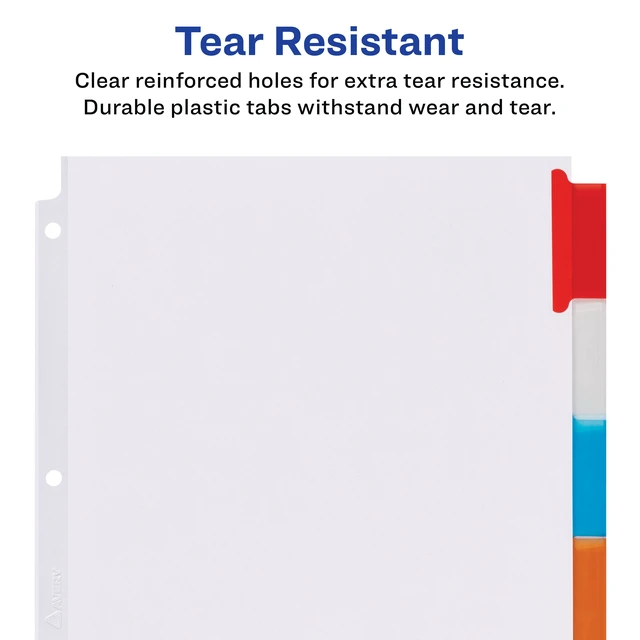 Alt view image 7 of 7 - Avery® Paper Dividers, Insertable Big Tab, 8-Tab, Color, 6 Sets