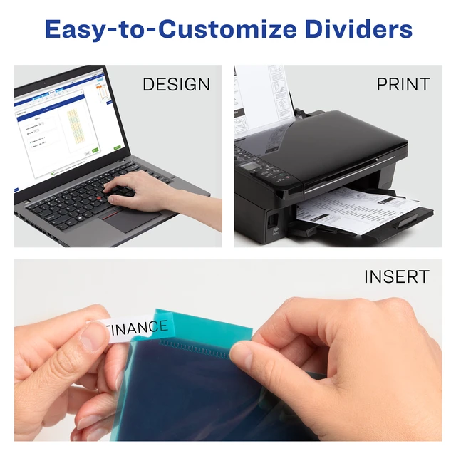 Alt view image 2 of 7 - Avery® Plastic Dividers, Insertable Big Tab, 5-Tab, Multicolor, 1 Set