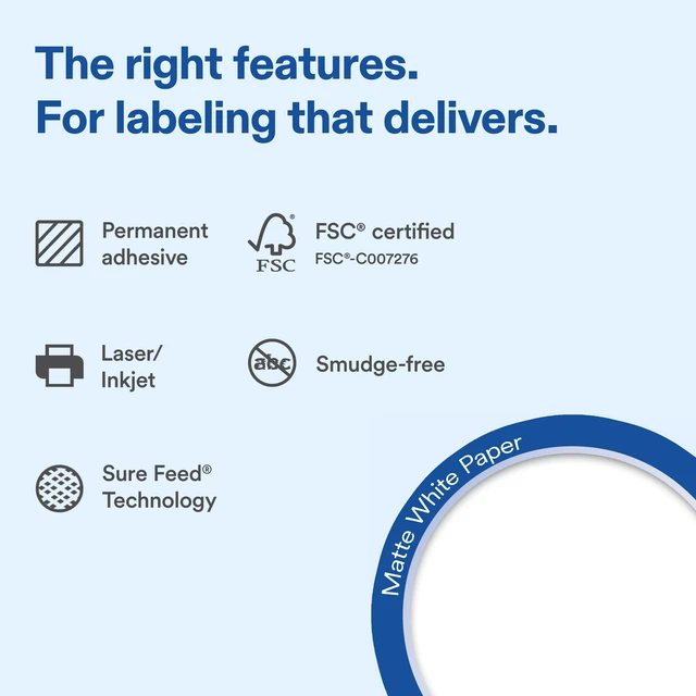 Alt view image 2 of 7 - Avery® Round Labels, 1-2/3", Matte White, 600ct (5293)