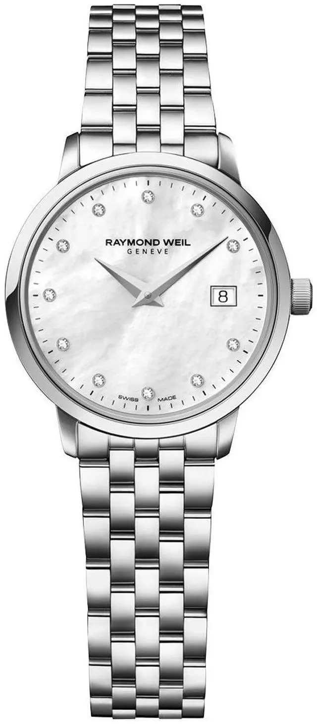 Main image of Raymond Weil Toccata Stainless Steel Mother-Of-Pearl Dial Date Diamonds Quartz Womens Watch 5988-ST-97081