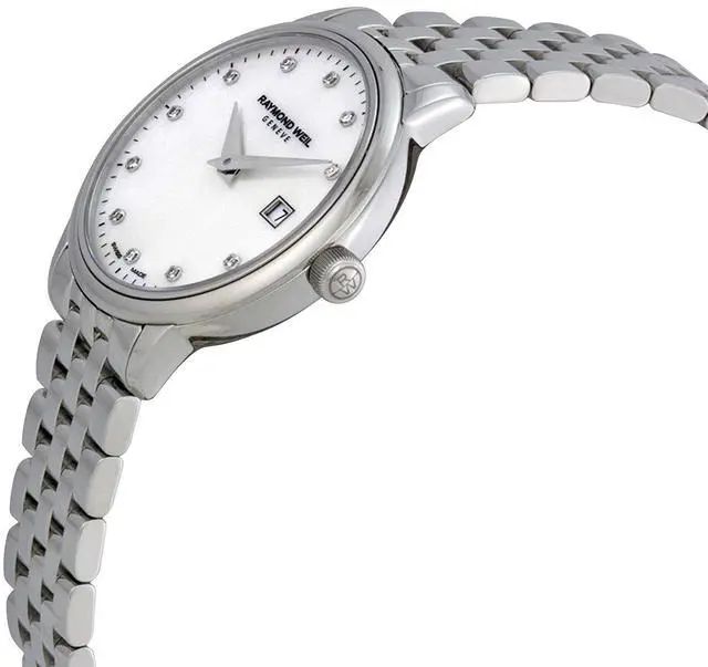 Alt view image 2 of 4 - Raymond Weil Toccata Stainless Steel Mother-Of-Pearl Dial Date Diamonds Quartz Womens Watch 5988-ST-97081