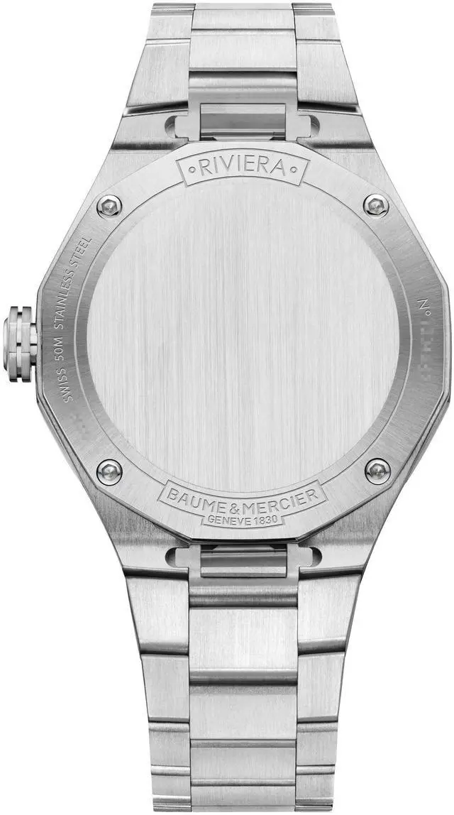 Alt view image 3 of 3 - Baume & Mercier Riviera Stainless Steel Blue Dial Date Quartz Womens Watch M0A10612