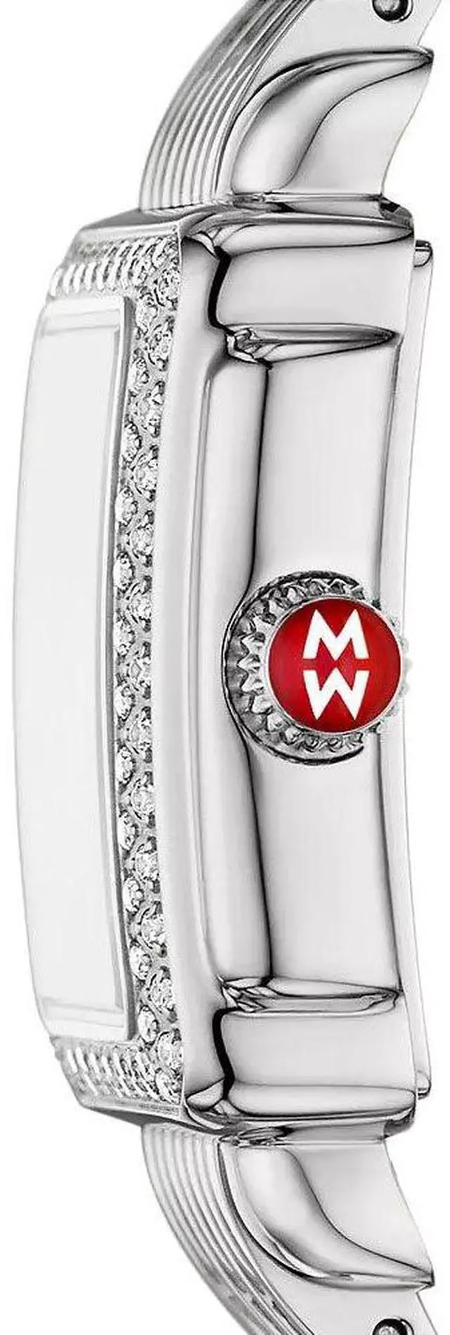 Alt view image 2 of 3 - Michele Deco Madison Mini Stainless Steel Diamonds Mother-of-Pearl Dial Rectangle Womens Watch MWW06D000171