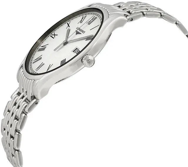 Alt view image 5 of 6 - Longines Lyre Stainless Steel White Dial Date Quartz Mens Watch L4.859.4.11.6
