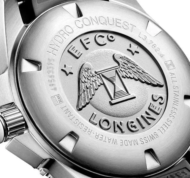 Alt view image 4 of 6 - Longines HydroConquest Automatic Stainless Steel Gray Dial Gray Rubber Strap Date Divers Mens Watch L3.782.4.76.9