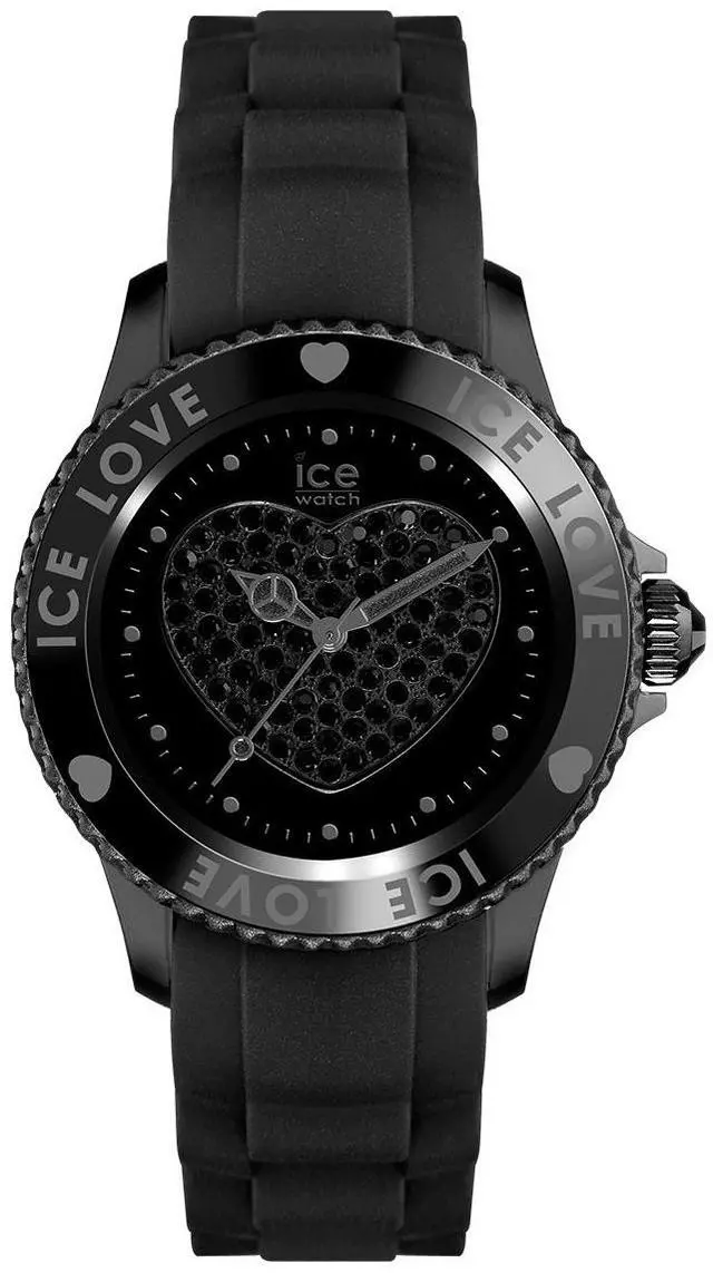 Main image of Ice-Watch Ice-Love Polyamide & Silicone Womens Black Heart Watch LO.BK.B.S.11
