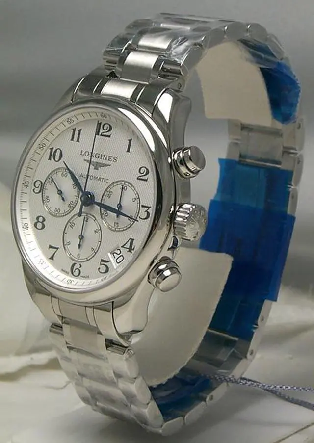 Alt view image 5 of 7 - Longines Master Collection Automatic Chronograph Stainless Steel Silver-Tone Dial Date Mens Watch L2.759.4.78.6