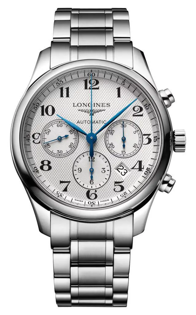 Alt view image 7 of 7 - Longines Master Collection Automatic Chronograph Stainless Steel Silver-Tone Dial Date Mens Watch L2.759.4.78.6