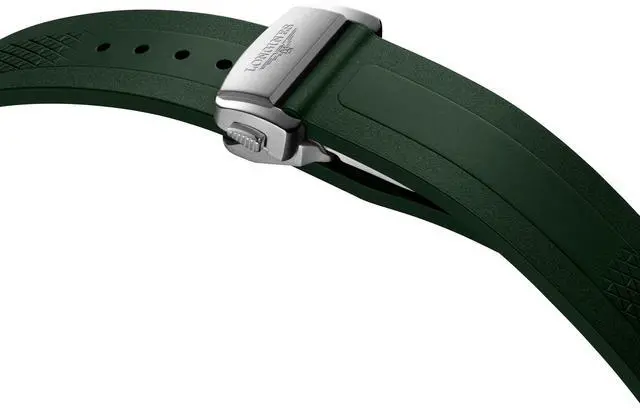 Alt view image 5 of 7 - Longines Conquest Automatic Stainless Steel Green Dial Green Rubber Strap Date Mens Watch L3.830.4.02.9